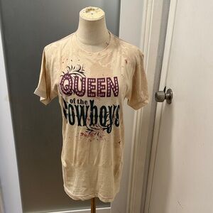 Queen of the Cowboys Graphic Tee - Tan